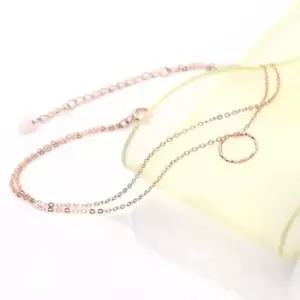 데일리팔찌 Gold 로즈골드 써클 더블 체인 팔찌 14K