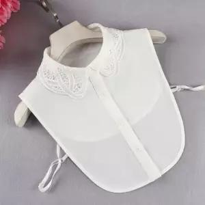 펀칭 클래식 자수 카라 넥케이프 이너 셔츠 페이크 넥케이프