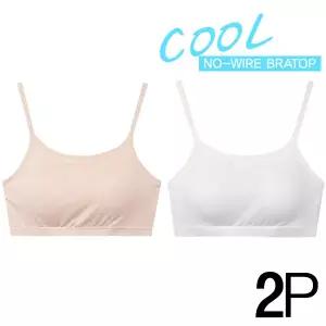 [보리보리/마이핏]여름 모달 노와이어 스트링 브라탑 2매세트 스포츠 학생