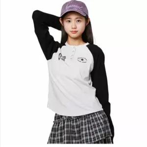 소이 HC04 주니어 래글런슬림티 봄 가을 여자 래글런 슬림티 26m3460