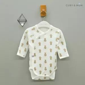 [달퐁]큐비앤맘 뚠뚠 베어 신생아 바디슈트