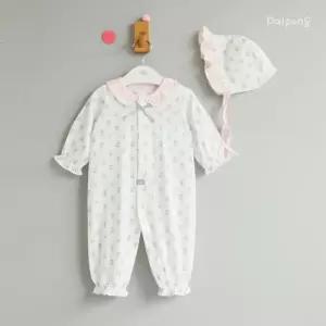 [달퐁]달퐁 리틀플라워 긴팔 우주복 모자 세트