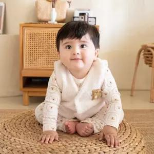 [달퐁]큐비앤맘 라이온에반뽀글 조끼