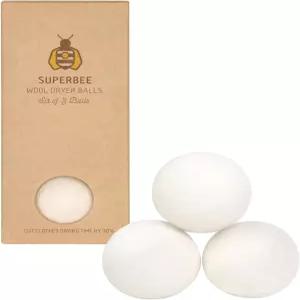 슈퍼비 울 드라이어 볼 - 100 뉴질랜드 세탁용 천연 섬유 유연제 재사용 가능한 향료 프리