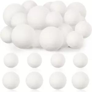 양모 건조기 볼 24팩 3.15피트 2.4인치 재사용 가능한 세탁 천연 보풀 없는 옷 주름용 섬유 유연제 흰색