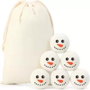 제나이 6개의 울 건조기 볼 벌크 부활절 세탁 바구니 귀여운 XL 천연 소프트 섬유 유연제 정전기 방지