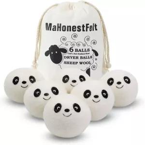 울 드라이어 볼 - 천연 섬유 유연제 재사용 가능 옷 주름 감소 및 건조 시간 절약 수제 공정 거래 금지