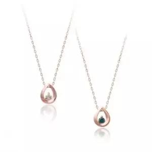 데일리목걸이 로즈골드 러빙유 1부 천연 다이아몬드 목걸이 14K