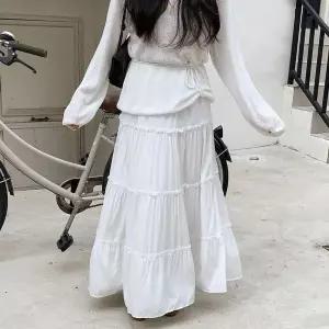 [하프클럽/]여자 티어드 캐쥬얼 프릴 캉캉 롱스커트