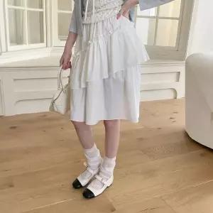 [하프클럽/]여자 캉캉 중간 티어드 봄여름 일상룩 스커트