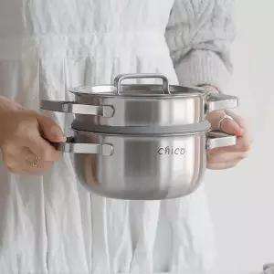 [무료배송] 찜기 스테인레스 1인용 찜냄비 IH 통3중 찜통