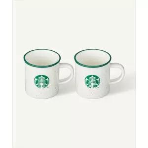 STARBUCKS 스타벅스 커피 티 텀블러 그린 사이렌 도트 머그 237ml 2P 세트 625613