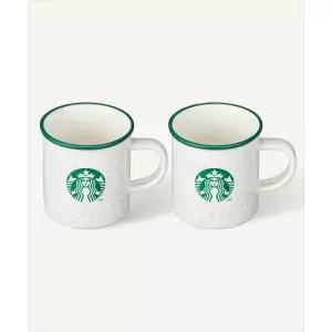 STARBUCKS 스타벅스 커피 티 텀블러 그린 사이렌 도트 머그 355ml 2P 세트 625609
