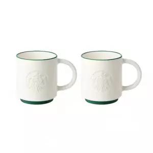 STARBUCKS 스타벅스 커피 티 텀블러 그린 사이렌 머그 세트 180ml (2P) 625601