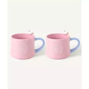 STARBUCKS 스타벅스 커피 티 텀블러 젤리덕 핑크 머그 세트 296ml (2P) 625542