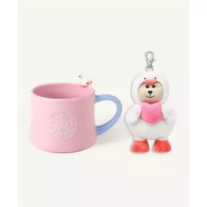 STARBUCKS 스타벅스 커피 티 텀블러 젤리덕 핑크 머그 296ml  베어리스타 키체인 세트 625497