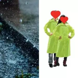 [옷은날개] K614121 PE PVC코팅 스타일 레인코트 우의 형광색