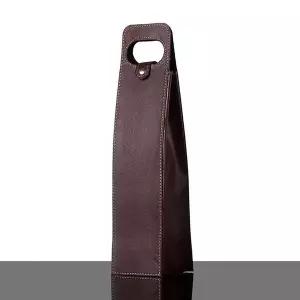 [콩심팥심]와인 캐리어 브라운 1구 클래식 가죽 위스키 선물