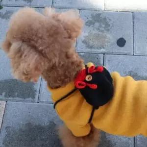 [반려] 착용 매는 블랙 1P 힙색 뜨개 패션 가방 산책 강아지