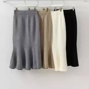 코코로안 머메이드 스커트 인어 니트 롱 치마