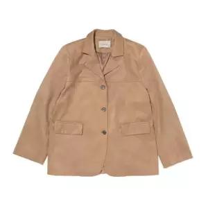 [로아드로아]카라 포인트 스웨이드 버튼업 자켓 (베이지)