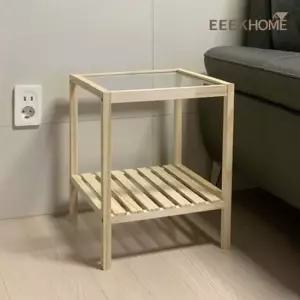 이크홈 홈 원목 유리 협탁 350 침대협탁 협탁테이블 침실협탁