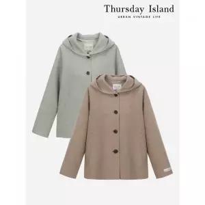 써스데이아일랜드Thursday Island 후디 핸드메이드 하프 코트T238MCT233W2356618