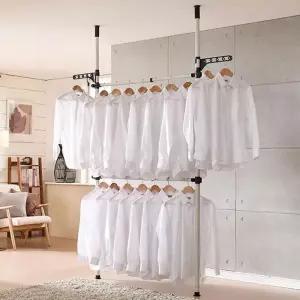 [라일리생활건강] Rly 38mm파이프 2단 조립식 스탠드 행거 의류걸이