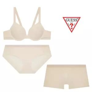 [백화점 정품] 25FW 게스 언더웨어 로고 톤톤밴디드 스킨 브라 팬티 드로즈 커플세트 GDWBRR23GDWBPR23GDMD