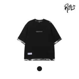 [레노마키즈]주니어 남아전판나염배색티셔츠 초등학생 반팔티(2421T110)_CJ