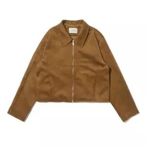 [로아드로아]미니멀 크롭 스웨이드 자켓 (브라운)