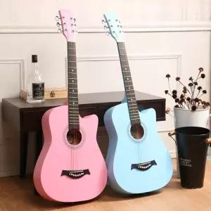 핑크 독학 어쿠스틱 기타 입문용 포크 초보자 연습용 통기타