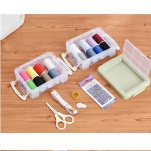 3단 반짇고리 세트 바느질 용품 실 바늘 수예 옷 수선