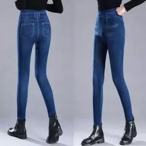 여자 페이크 진 스키니 데님 레깅스 팬츠 바지 코디