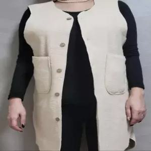 [콩심팥심]양털 뽀글이 롱 조끼 USO-0002