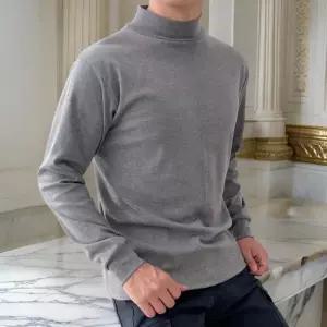 [옷자락]남자 목티 흰색 폴라 베이직 110사이즈 티셔츠