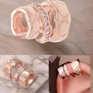 [옷자락]여자 볼드 귀찌 로즈 유니크 귓바퀴 골드 이어커프