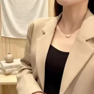 [옷자락]여성 데일리 세련된 포인트 골드 목걸이