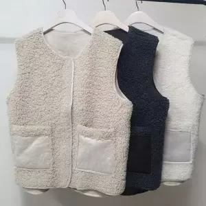 양털 겨울뽀글이 조끼