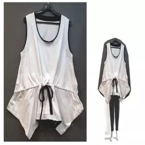 빅사이즈 원피스형 롱조끼aaa831