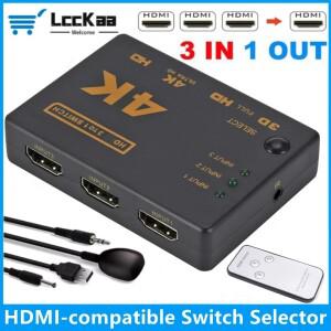 DVD HDTV xbox호환 플스호환 용 비디오 스위처 허브  4K HDMI 호환 스위치 스플리터  IR 리모컨  3 입력  1