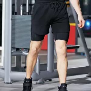 [옷자락]남성 허리 밴딩 일체형 스포츠 초경량 레깅스 팬츠