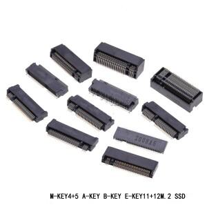 2피스 M.2 NGFF 커넥터 67핀 SSD 인터페이스 소켓 H=3.2/4.2/4.8/6.7/8.5mm 솔리드 스테이트 드라이브 어댑