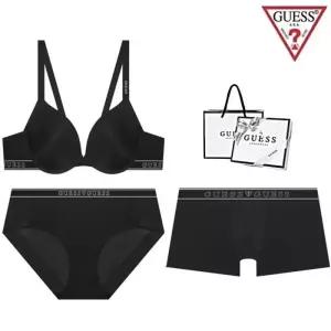 [백화점 정품] 25FW 게스 언더웨어 로고 커플속옷세트 GDWBRBPDRR23BK