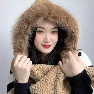 [JHQS89ZL_4B]머플러 브라운 후드 후드머플러 후드머플러 (27030844)