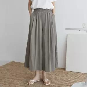 [유야]여성 편한 주름 밴딩 통바지 치마바지 -FPN0589- 여름