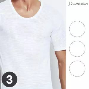 [제임스딘]제임스딘 남자반팔런닝세트 변화직 고급 순면런닝구 반팔 흰색