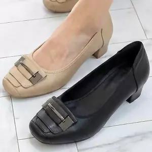 [하프클럽/더힐]더힐슈즈 장식 통굽 여성여자 구두 정장화 펌프스 5cm smm3000