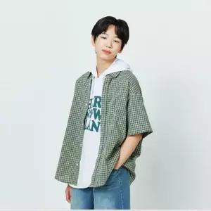 소이 세이브존07 여름 5부루즈핏체크셔츠  25M5301