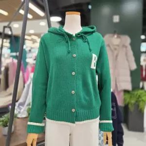 [멜로디가든]라인배색 후드 가디건 (M25S2C125 그린)_CA